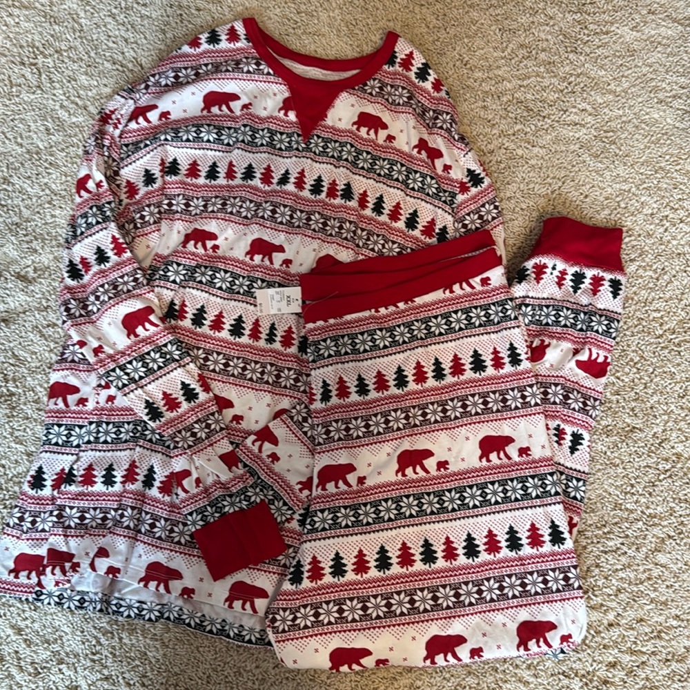 NWT | Target Wondershop Men’s Christmas Red/Black Pajama Set | Size XXL